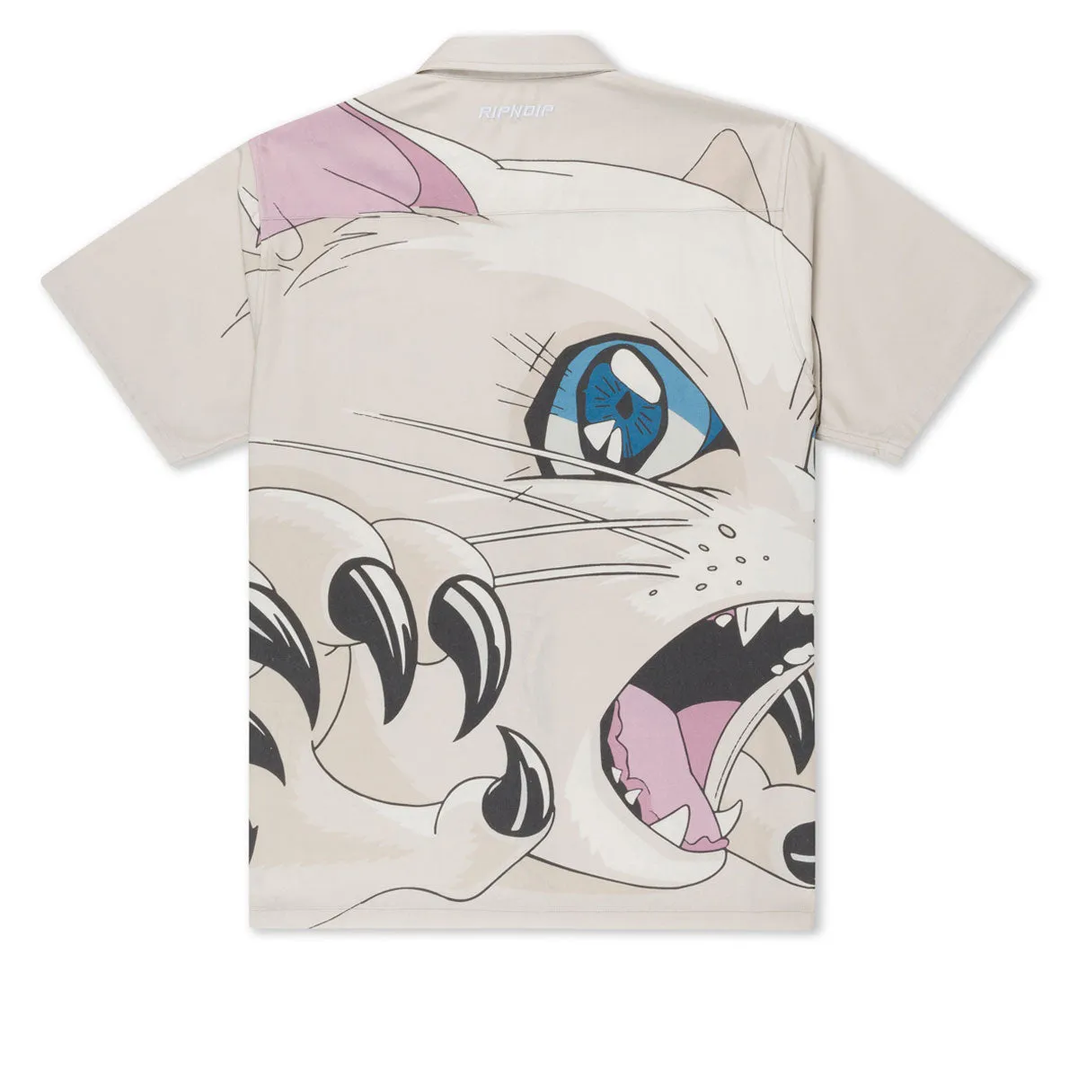 Sophisticated Elegance RIPNDIP Metal Claw Button Up Shirt - Bone