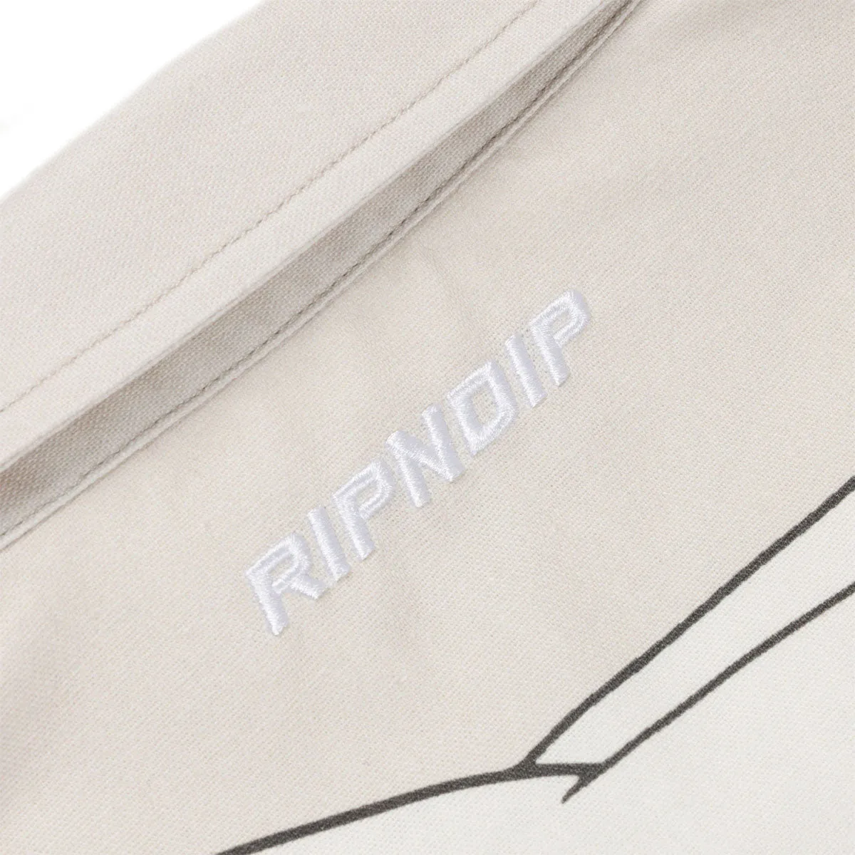 RIPNDIP Metal Claw Button Up Shirt - Bone Work Appropriate