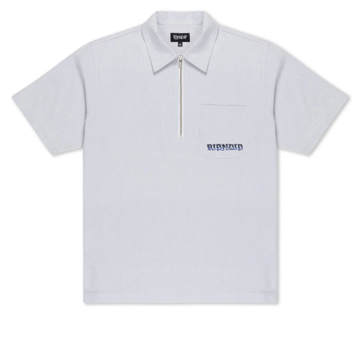 Timeless Classic RIPNDIP Rich Spirit Quarter Zip Shirt - Light Blue