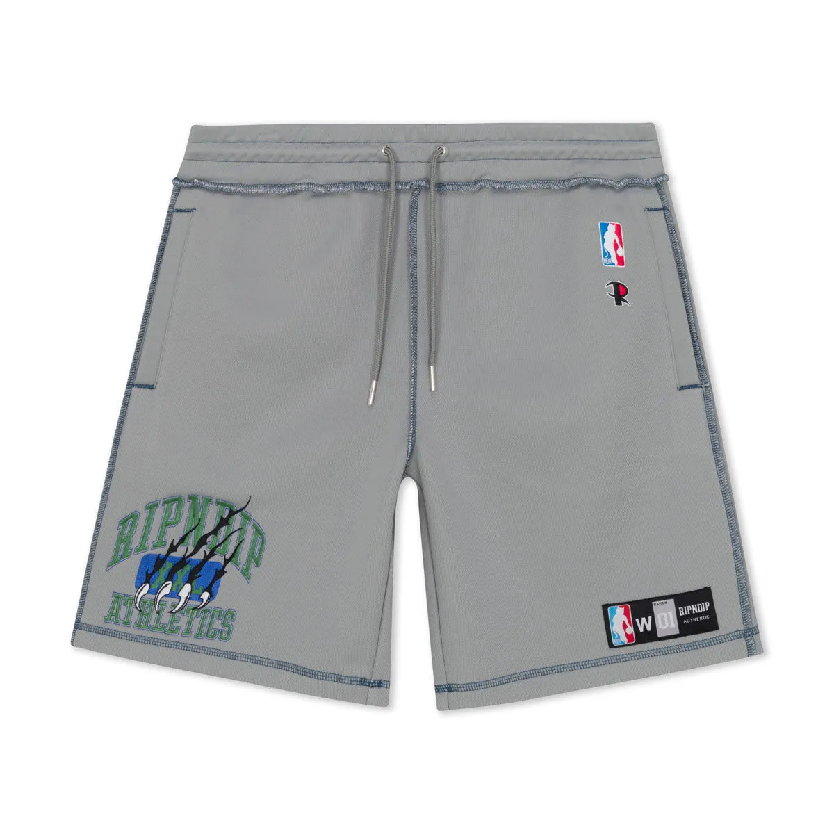 Abrasion Resistant Surface RIPNDIP Ripndip Athletics Cottom Mesh Sweat Shorts - Ash Heather