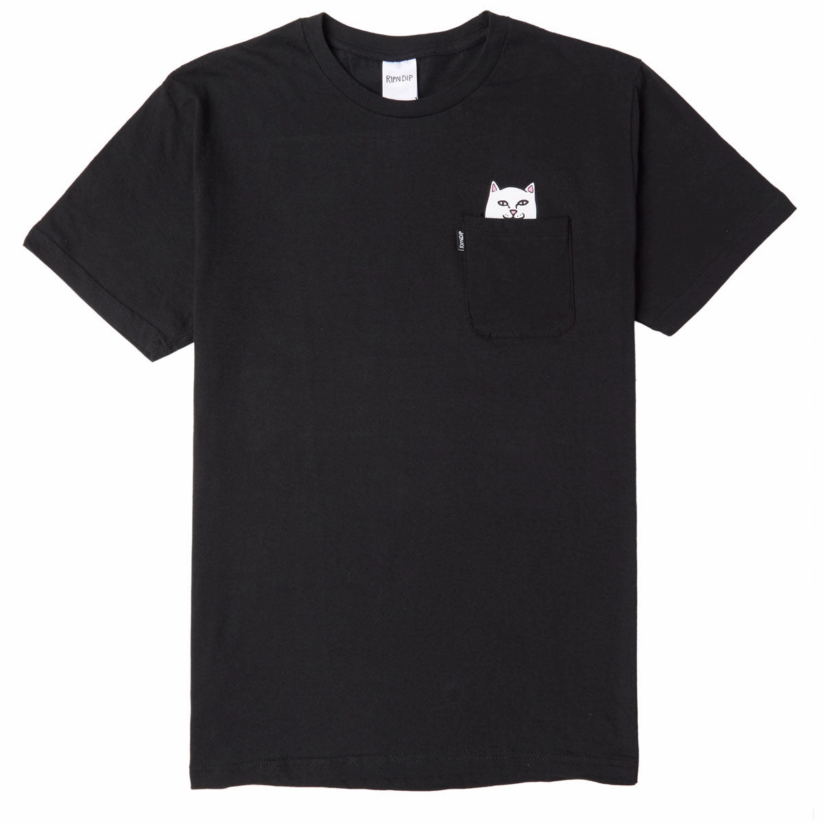 contrast Perfect Comfort Wear RIPNDIP Lord Nermal Pocket T-Shirt - Black