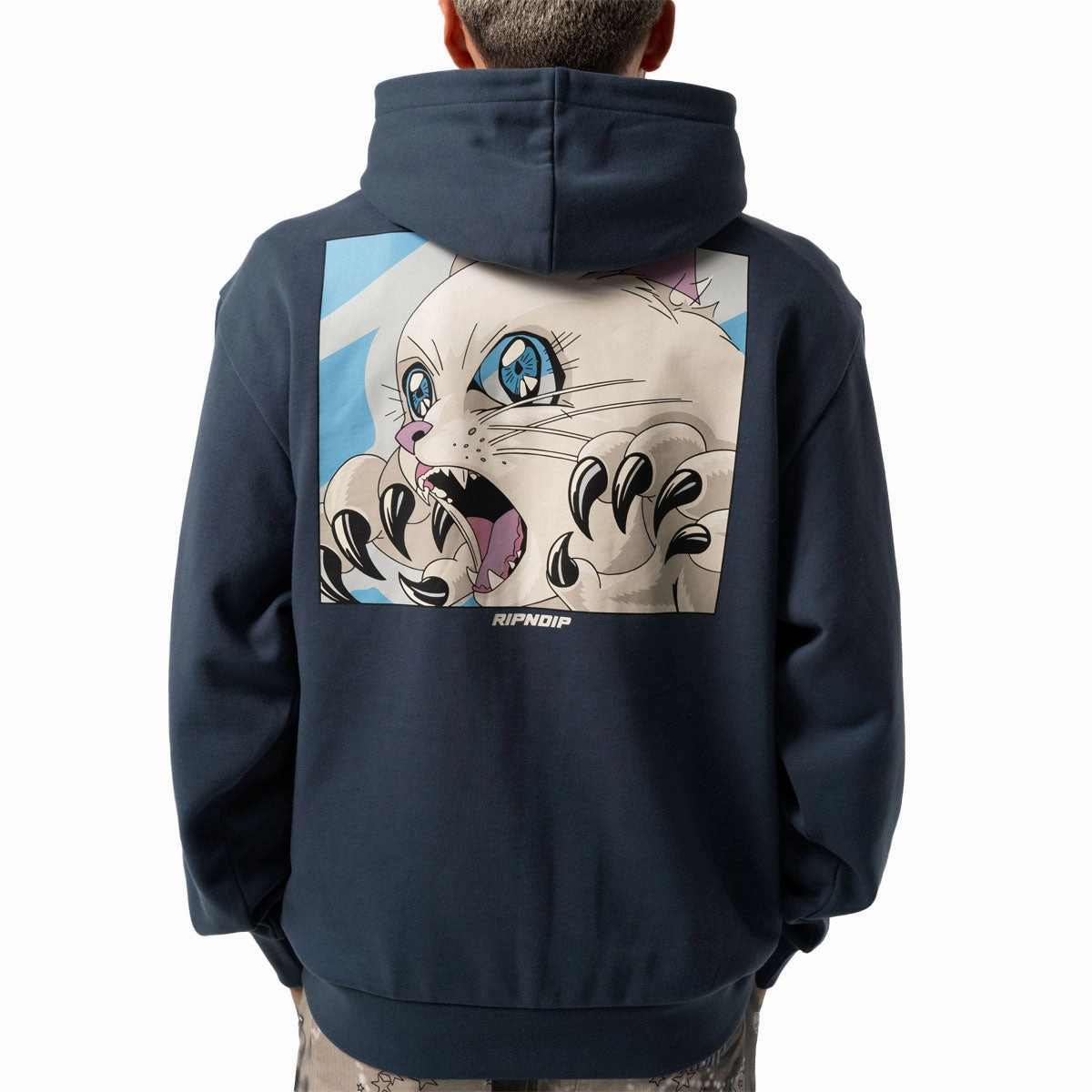 Street Spirit polka dot style RIPNDIP Metal Claw Hoodie - Navy