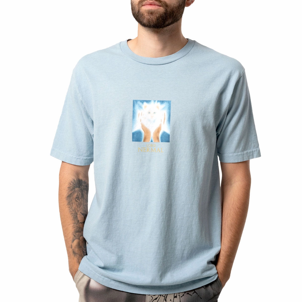 Stylish Everyday Wear RIPNDIP Nerm In The Clouds T-Shirt - Powder Blue