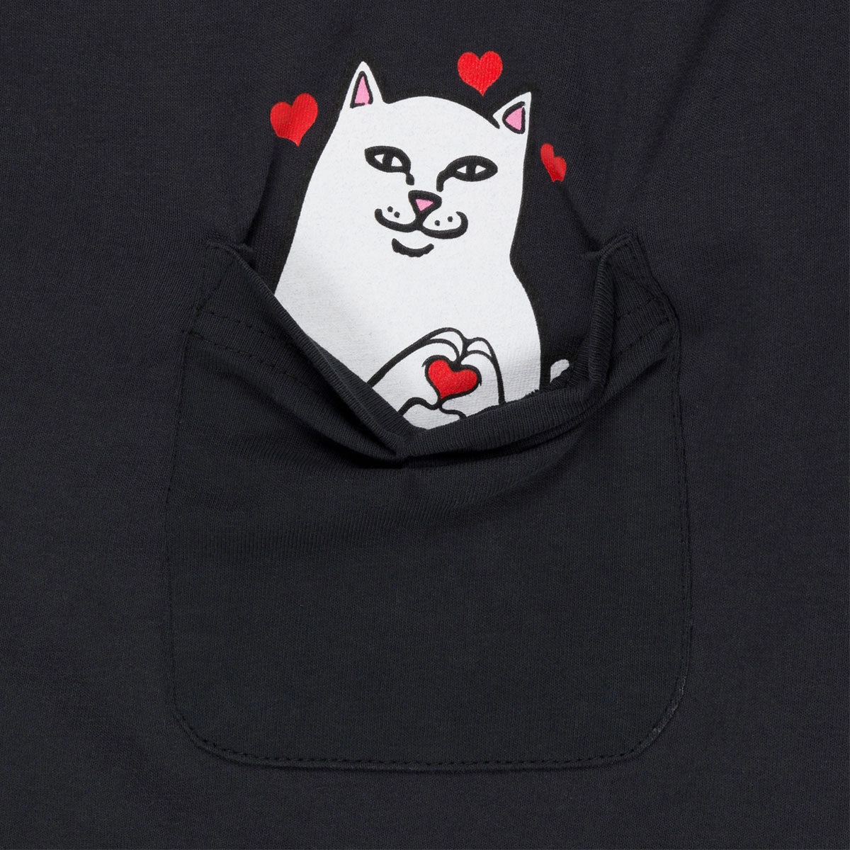Sleek Fit RIPNDIP Nermal Loves Pocket T-Shirt - Charcoal Heather