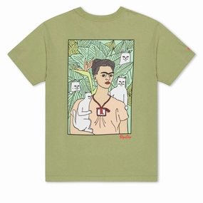 RIPNDIP Nermal Portrait T-Shirt - Light Forest Top Rated