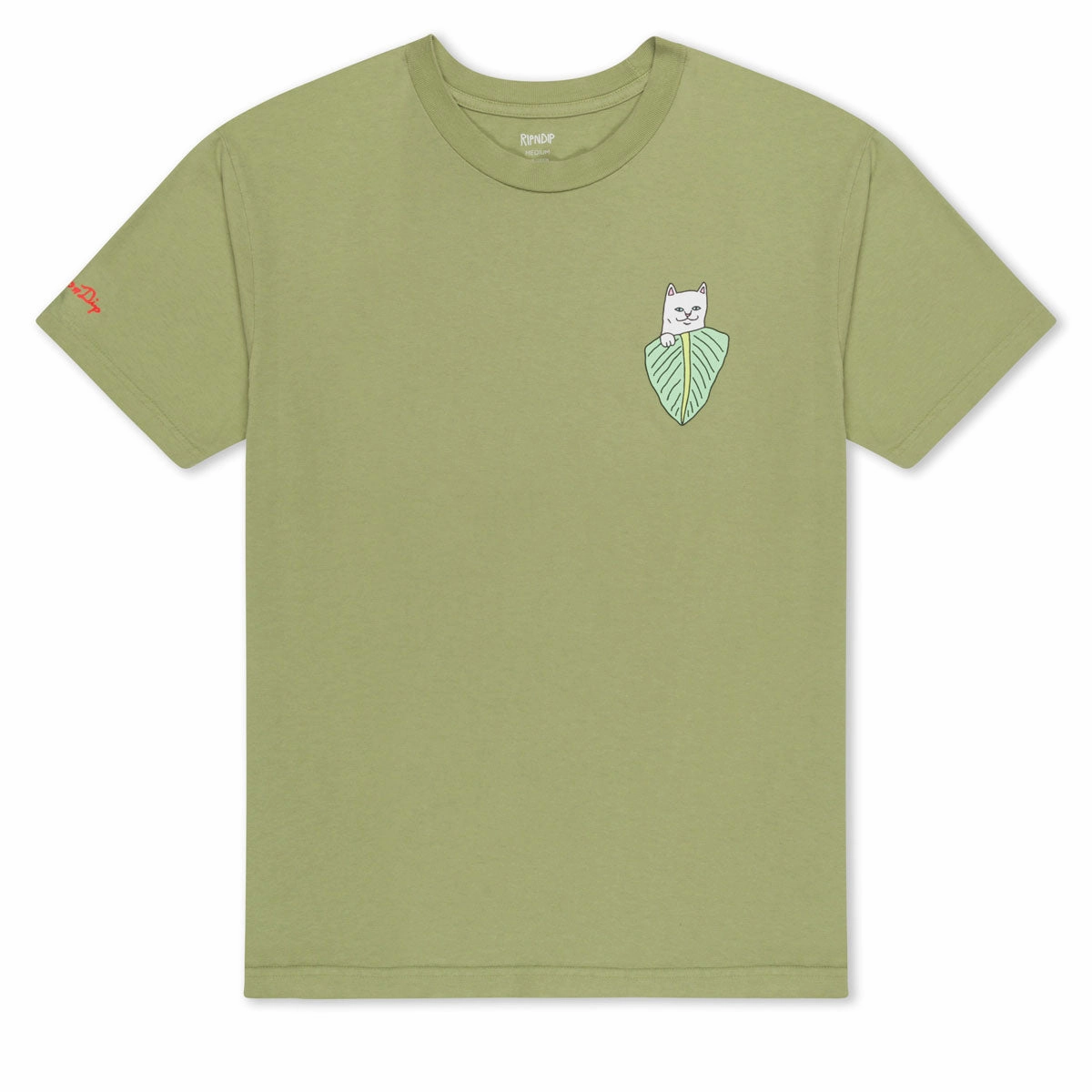 Cold Wash Optimized Essential Style Wear RIPNDIP Nermal Portrait T-Shirt - Light Forest