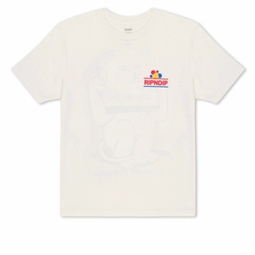 All-Purpose Wear Quick Dry Technology RIPNDIP Wonder Nerm T-Shirt - Bone