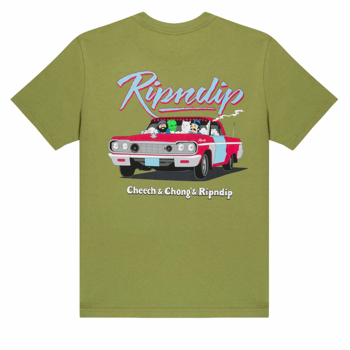Weekend Smart RIPNDIP x Cheech & Chong Riders T-Shirt - Light Forest