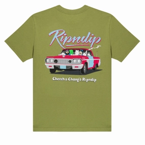 Weekend Smart RIPNDIP x Cheech & Chong Riders T-Shirt - Light Forest