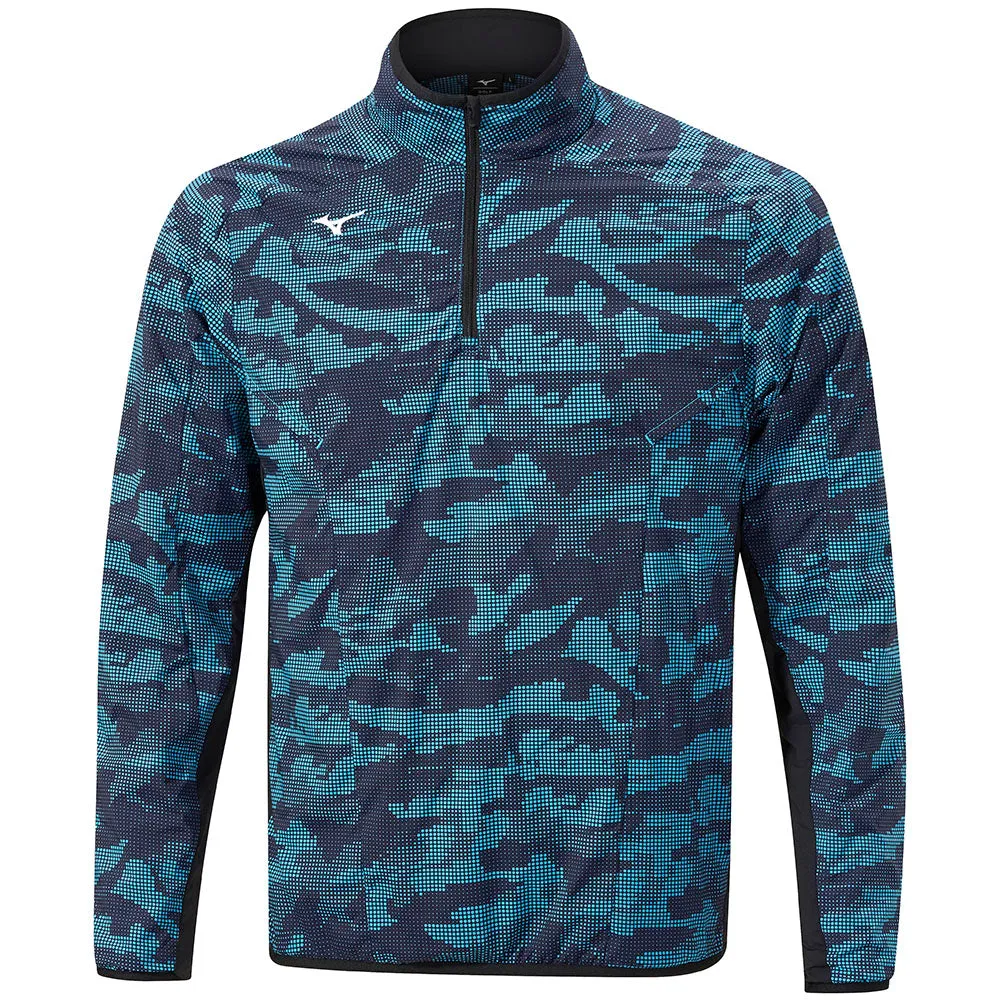 Mizuno Winter Stretch 1/4 Zip Jacket - Ocean Blue Travel Wardrobe