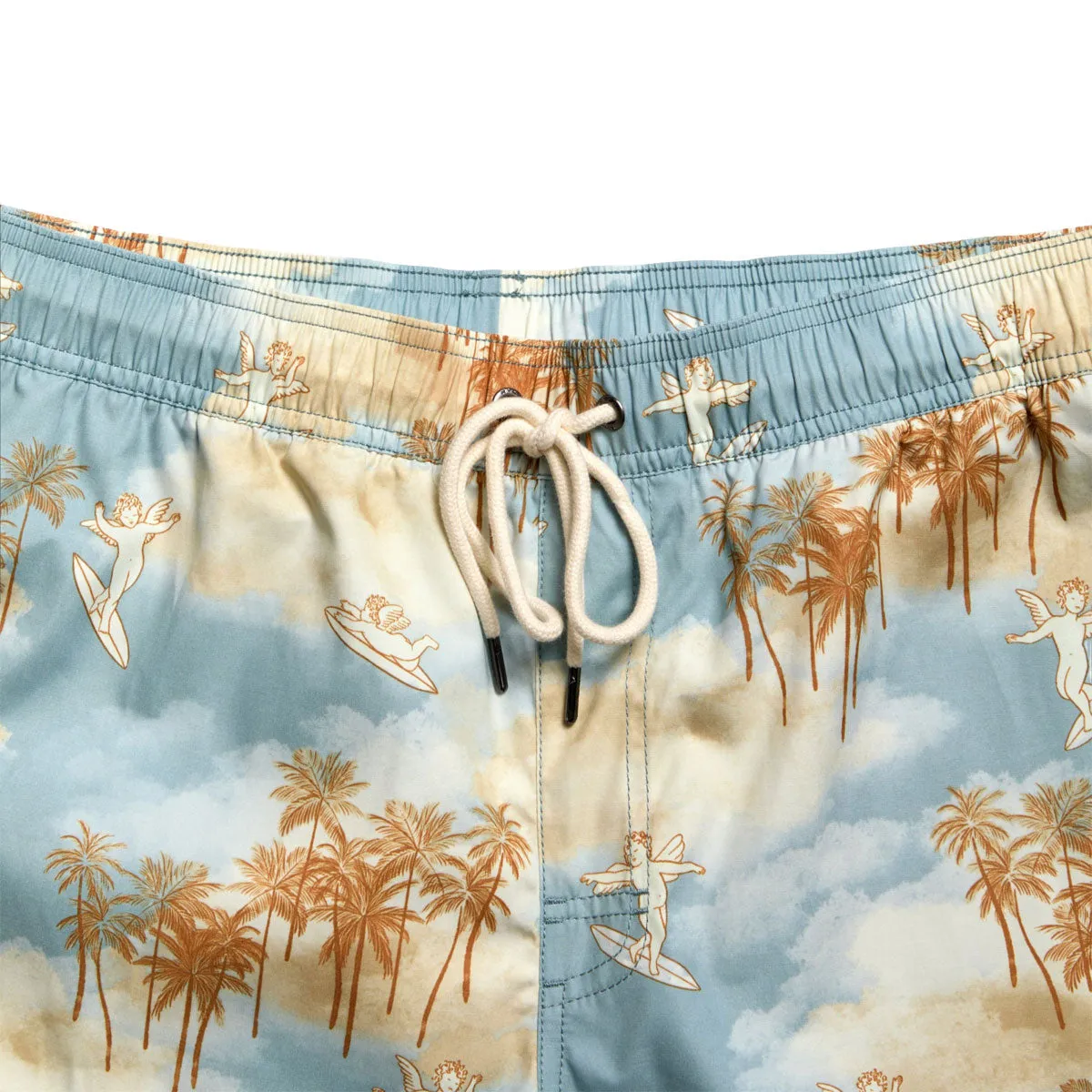 RVCA Perry Elastic 17 Boardshorts - Sky Blue Seamless Design Cozy Waist