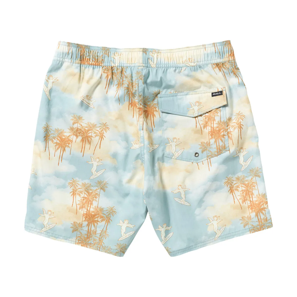 Smart Design Training Comfort RVCA Perry Elastic 17 Boardshorts - Sky Blue