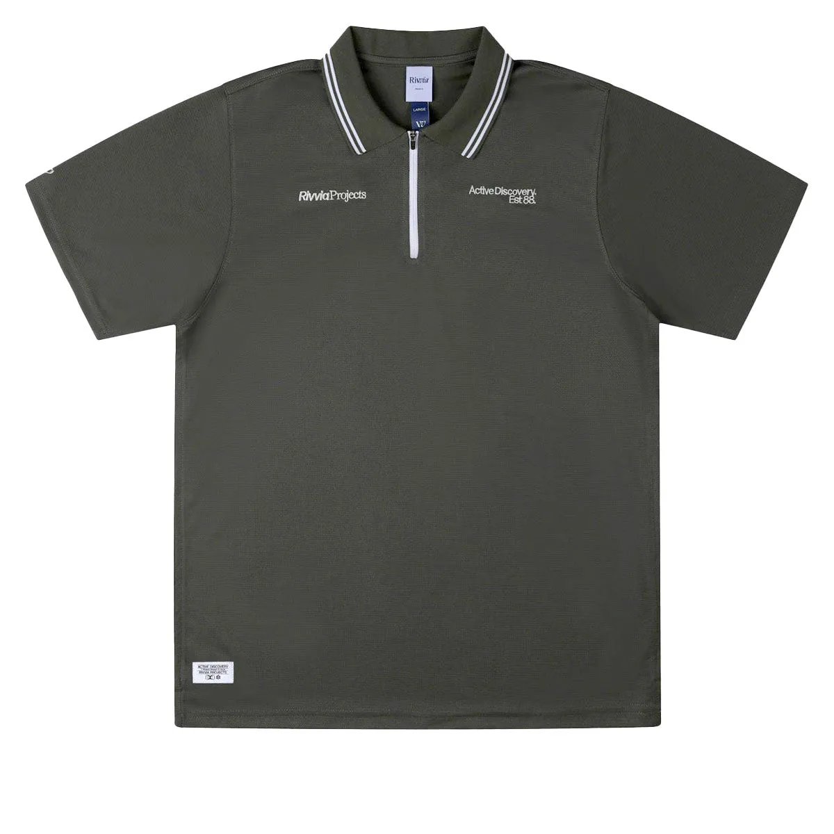 Geometric Design Rivvia Swing Foundation Polo Shirt - Olive
