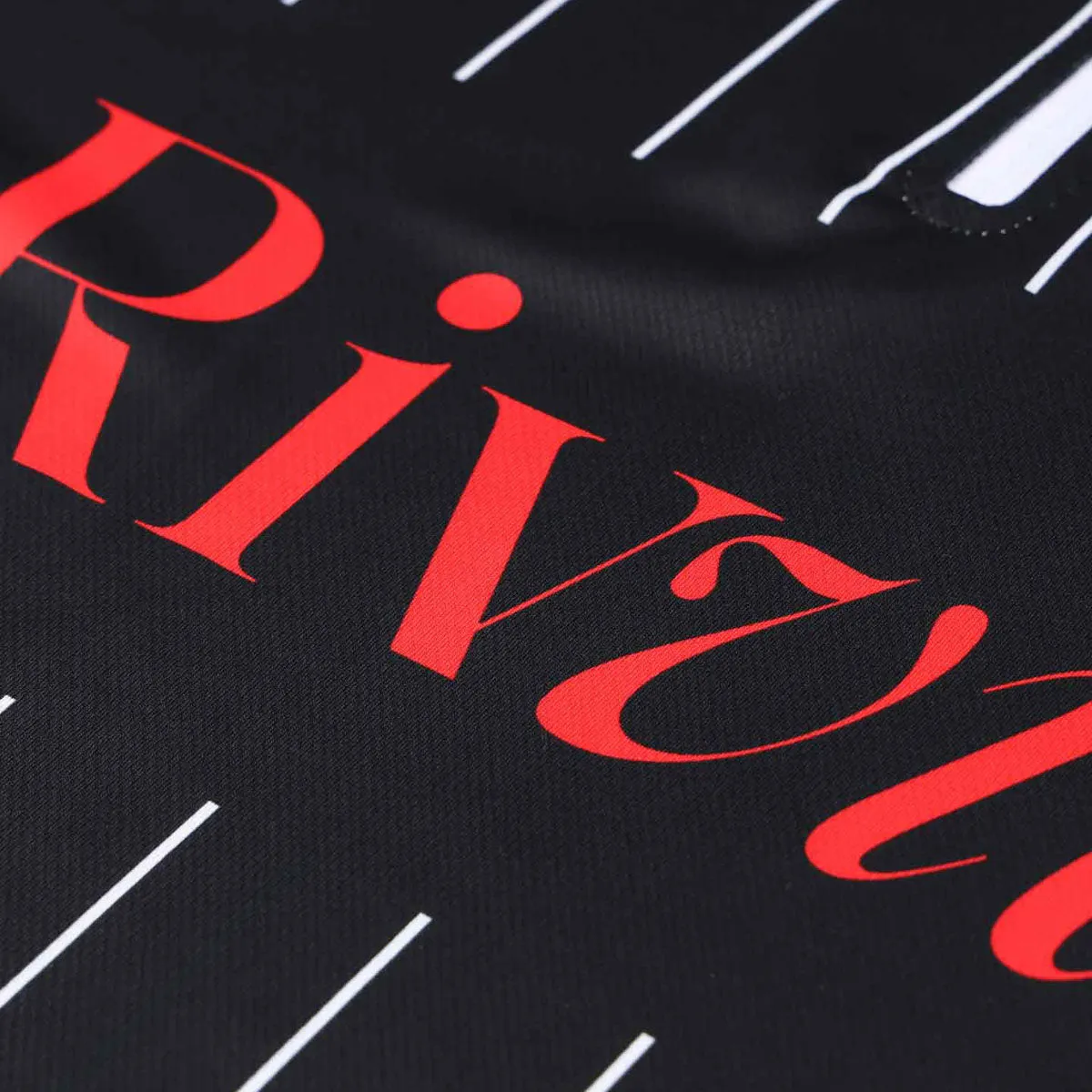 Rivvia Team VV Long Sleeve Polo Shirt - Black/White Earthy Palette