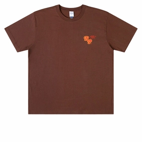 Comfy Wear Flatlock stitching Rivvia Floral Pursuit T-Shirt - Brown