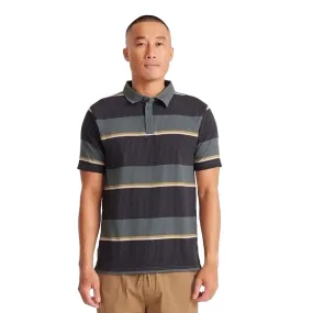 Roark Bless Up Polo Shirt - Forest Stripe Affordable Fashion