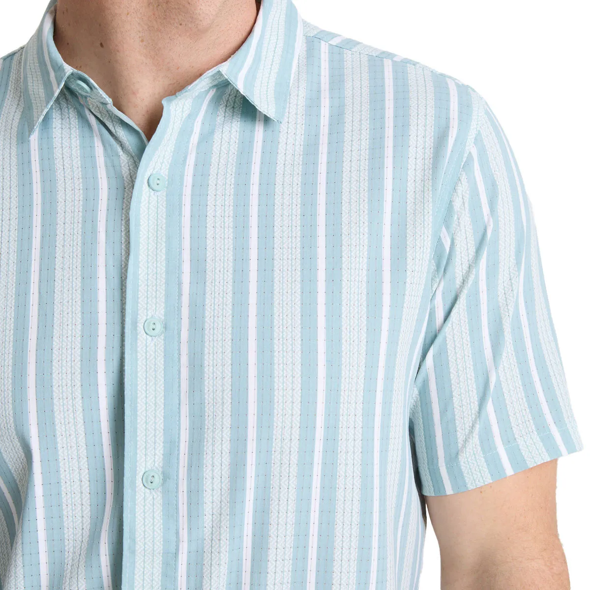 Vintage Wash Roark Bless Up Shirt - Stripe Dusty Blue