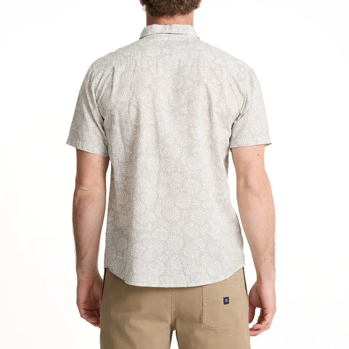 Geometric Pattern Breathable Layer Roark Journey Woven Shirt - Ghost Grey