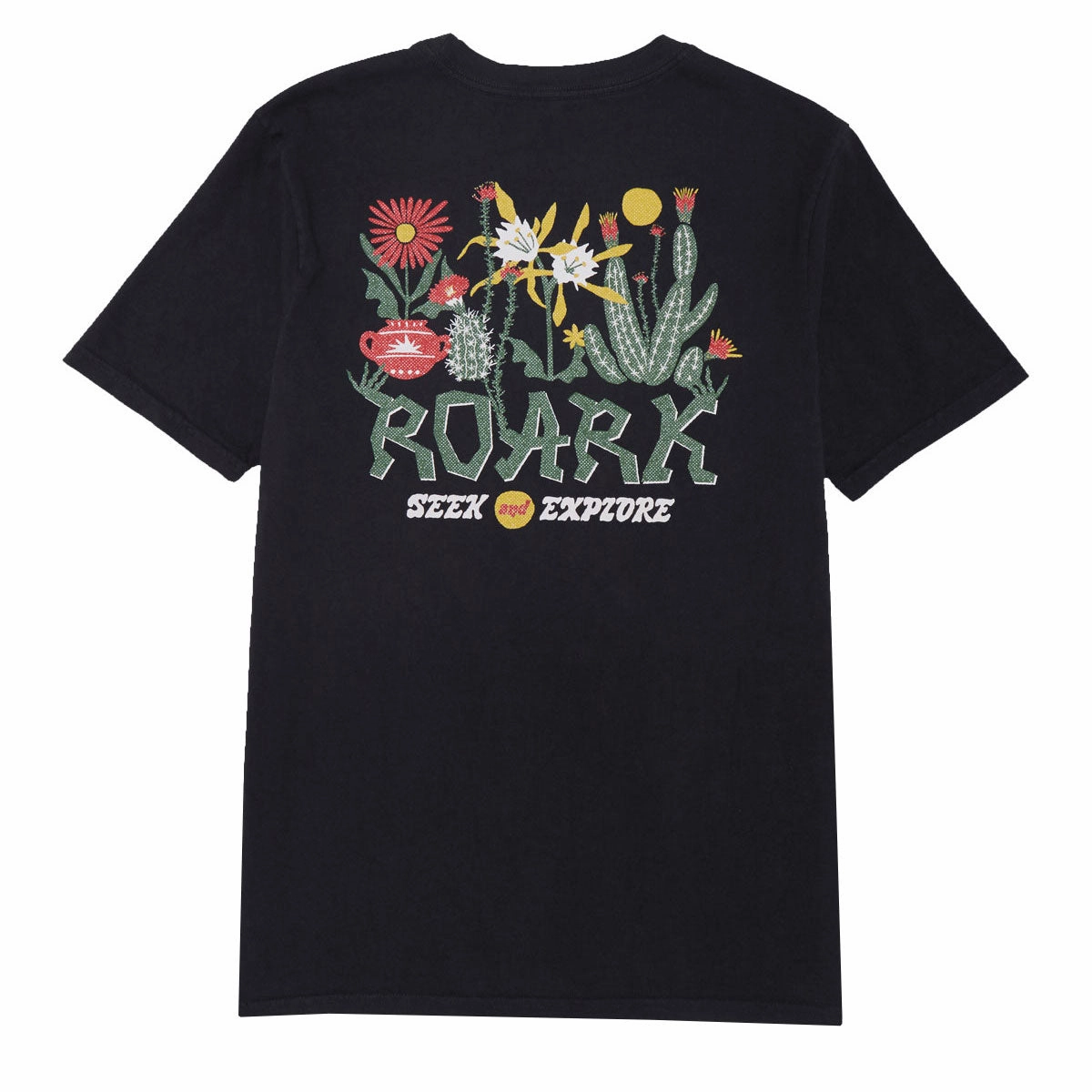 Roark Cactus Garden T-Shirt - Black long sleeved contrast