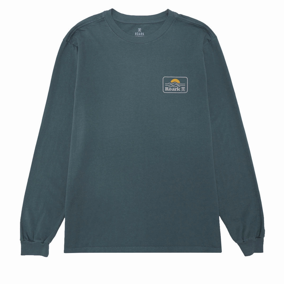 Roark Earth & Sea Long Sleeve T-Shirt - Slate Green Minimalist Stitching