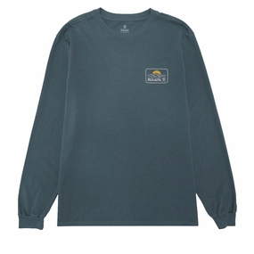 Roark Earth & Sea Long Sleeve T-Shirt - Slate Green Modern innovation Ethically Sourced Cotton