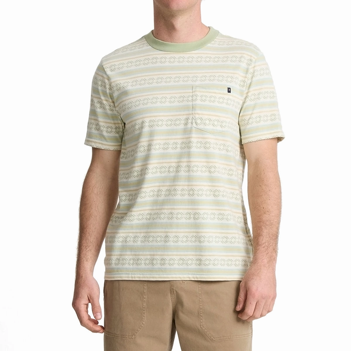 High Quality Printing Autumn coziness Roark Journey Jacquard Crew T-Shirt - Seafoam