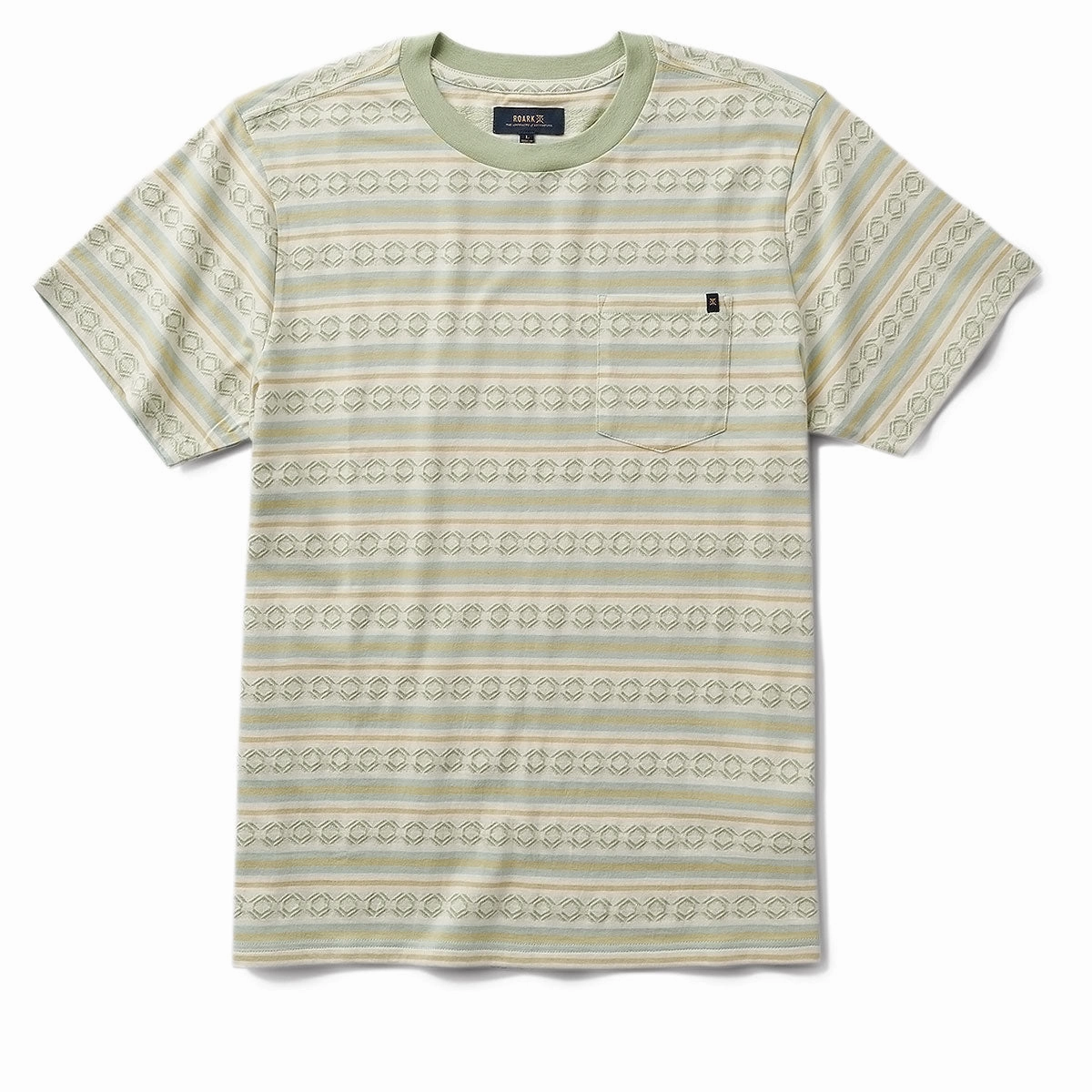 Roark Journey Jacquard Crew T-Shirt - Seafoam Street Smart