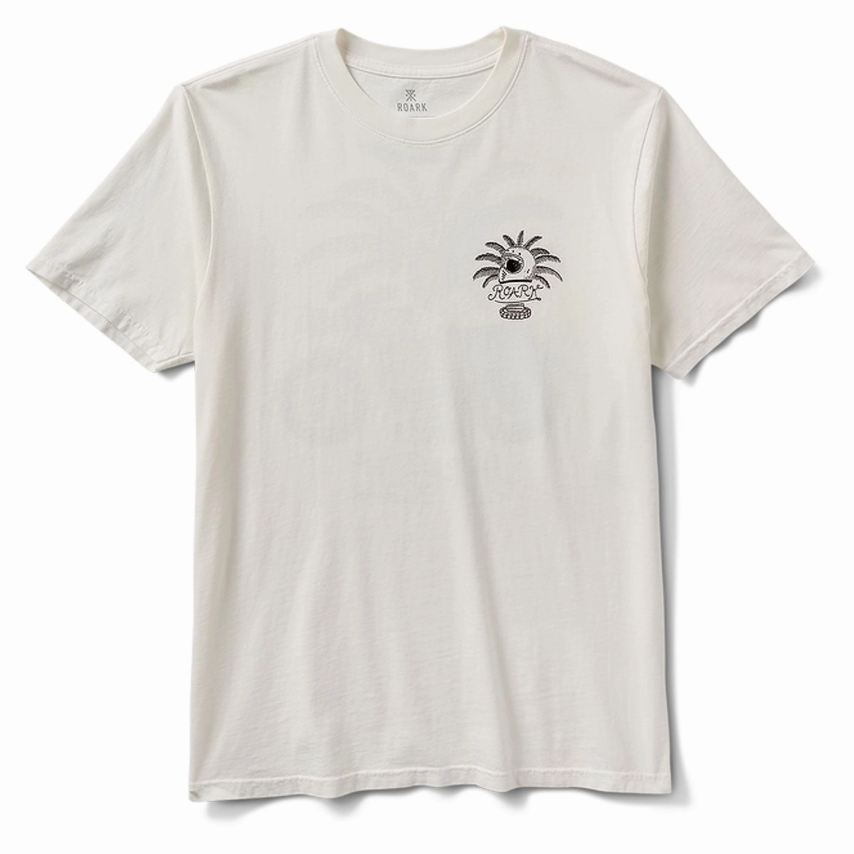 Micro Perforation Garment Dyed Finish Roark Moto T-Shirt - Off White