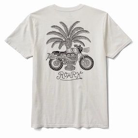 Travel Style Roark Moto T-Shirt - Off White
