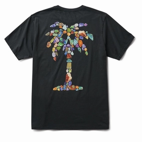 Oeko Tex Certified Roark Opal Palm T-Shirt - Black