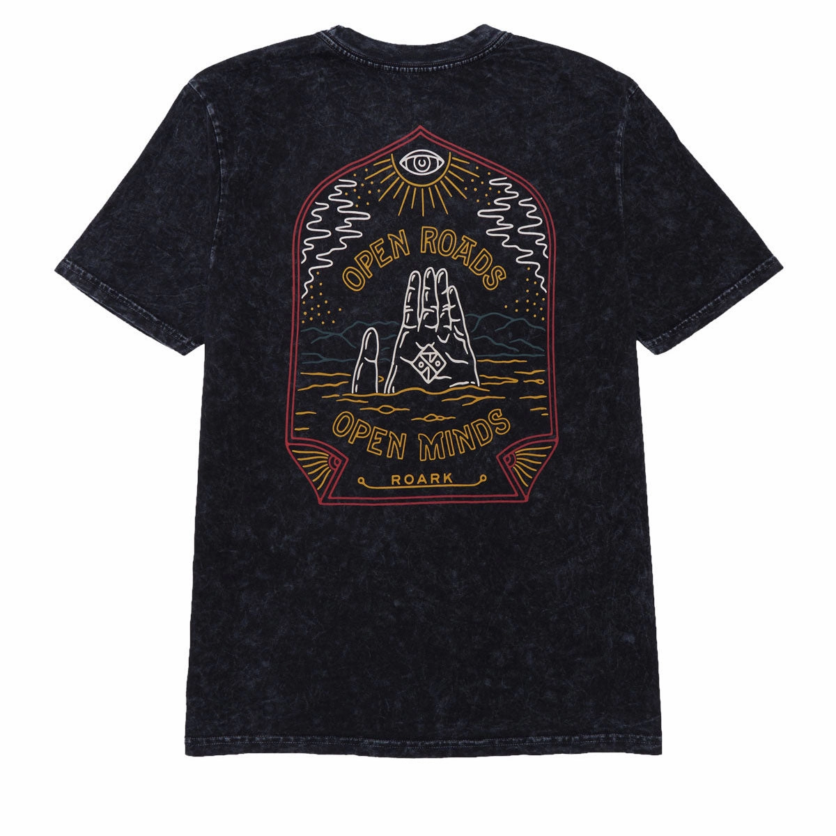 Fashion-Forward Fit Relaxed and Comfy Roark Open Roads Open Minds T-Shirt - Black II