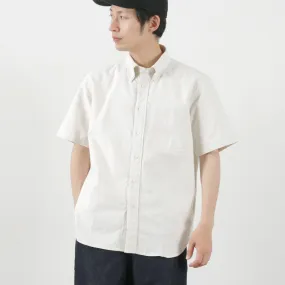 High-Quality Material ROCOCO / American Oxford Short Sleeve Classic Button Down Shirt