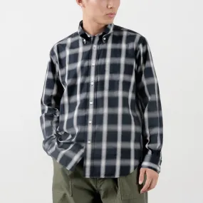 Autumn Look Chic Design ROCOCO / Ombre Check Button Down Shirt Classic Fit
