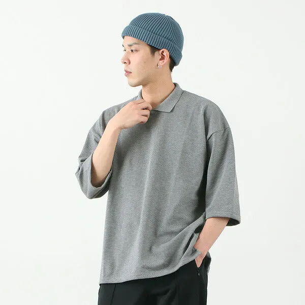 ROCOCO / Pique polo collar T-shirt Layered Neckline Light Casual