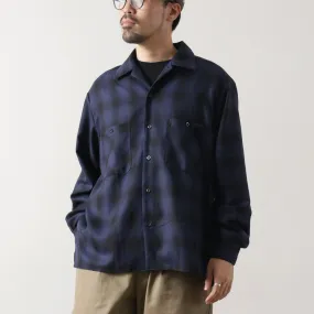 ROCOCO / Wool Open-Collared Shirt Chambray Fabric