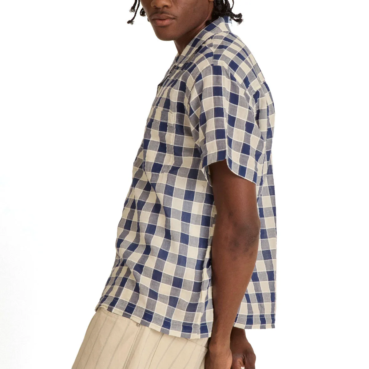 Obey Weldon Woven Shirt - Navy Multi Moisture Wicking Material