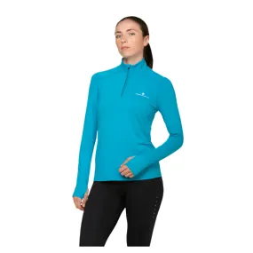 Luxury Ronhill Women's Core Thermal 1/4 Zip in Azure/Bright White SS25