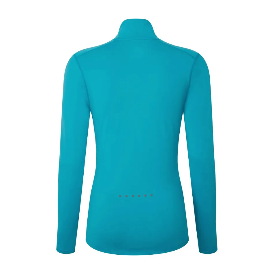 Designer Chocolate Ronhill Women's Core Thermal 1/4 Zip in Azure/Bright White SS25