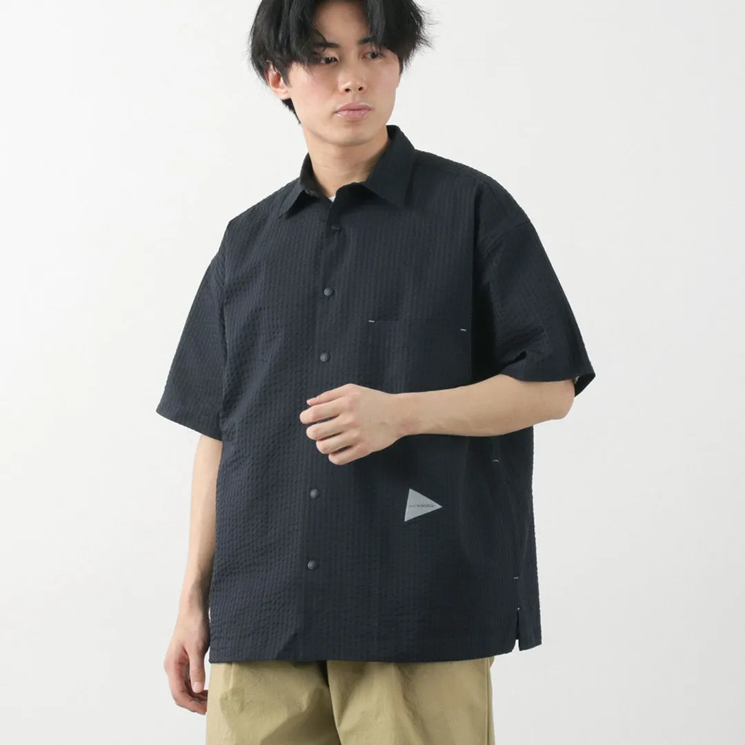 Picnic Outfit AND WANDER / Dry Soft Seersucker Short Sleeve Shirt