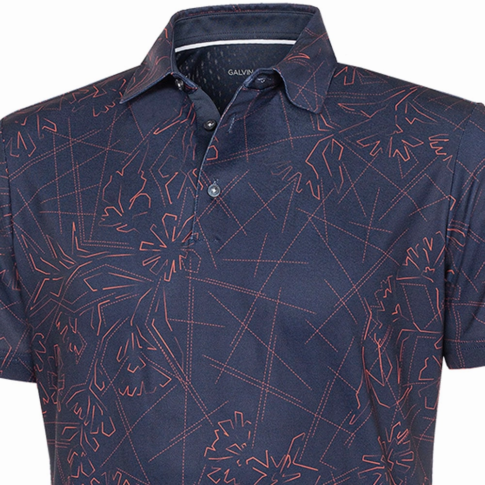 Bold Statement Galvin Green Maverick V8  Polo Shirt - Navy/Orange