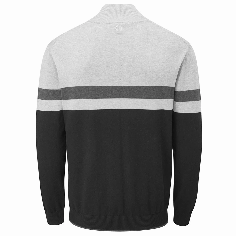Oscar Jacobson 1/2 Zip Windsor Pin - Black style test Core Style