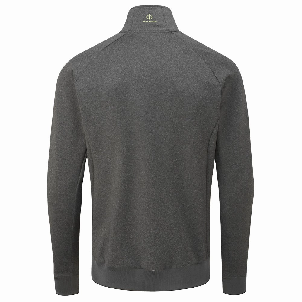 anti shrinking Oscar Jacobson Trent tour Zip Neck Sweater - Pewter