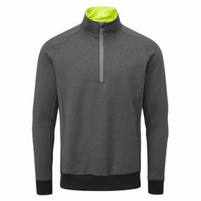 Camping Gear product brand loyalty Oscar Jacobson Trent tour Zip Neck Sweater - Pewter