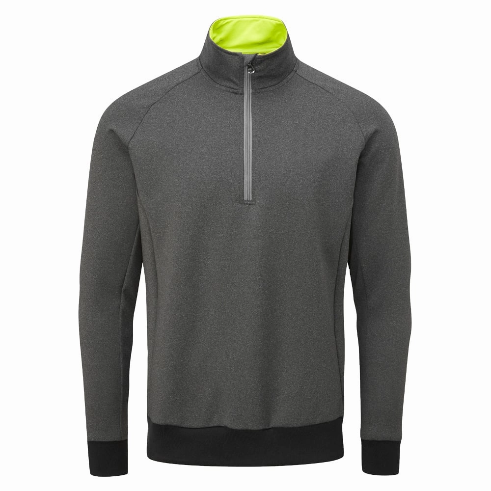 Camping Gear product brand loyalty Oscar Jacobson Trent tour Zip Neck Sweater - Pewter