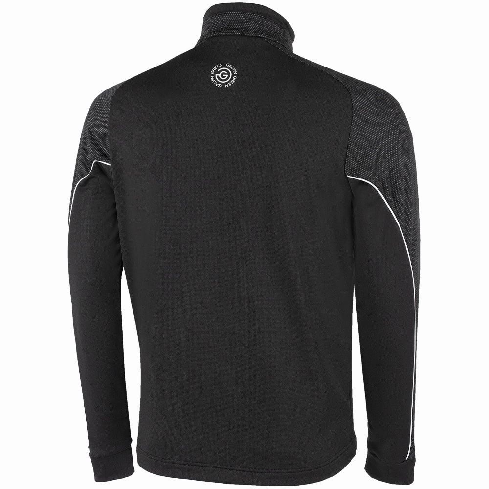product yoga friendly flexibility Galvin Green Daxton Insula 1/2 Zip Sweater - Black/Granite Grey/White