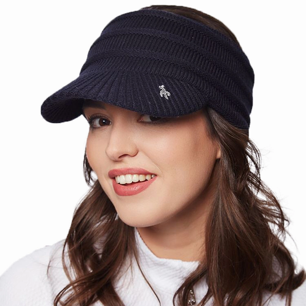 Street Smart Weekend Outfit Green Lamb Hillary Knit Visor - Navy