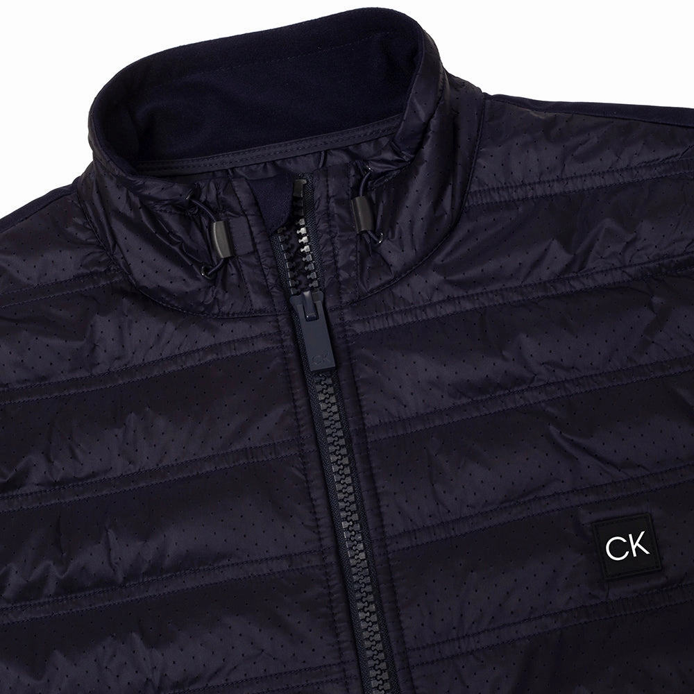 Calvin Klein Rangewood 1/2 Zip Hybrid Pullover - Evening Blue Cold Layer Modern Edge