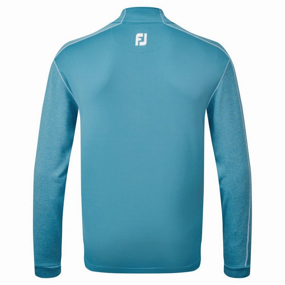 FootJoy Tonal Heather Chill-Out Sweater - Storm Blue High End