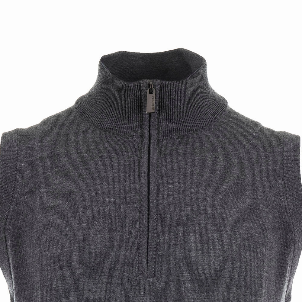 product launch Versatile Apparel ProQuip Merino 1/2 Zip Sleeveless Slipover - Grey