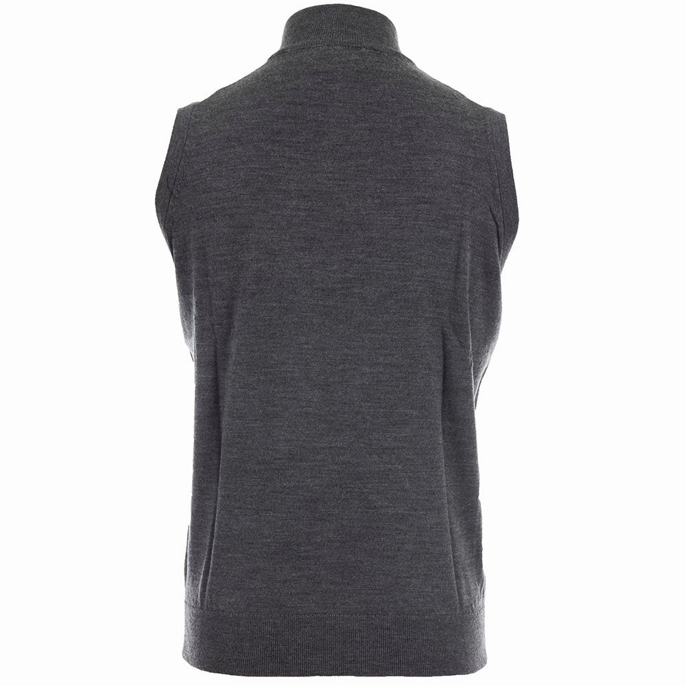 ProQuip Merino 1/2 Zip Sleeveless Slipover - Grey Stretchy Warm Apparel